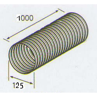 Hliníkové potrubie flexibilne 125 x 1000 mm